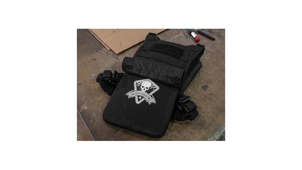 Grey Ghost Gear Level III+ 10x12 Stand Alone Single Curve Armor Plate, Black GGAP-31