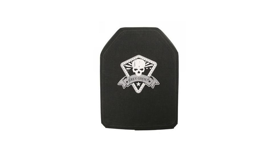 Grey Ghost Gear Level III+ 10x12 Stand Alone Single Curve Armor Plate, Black GGAP-31