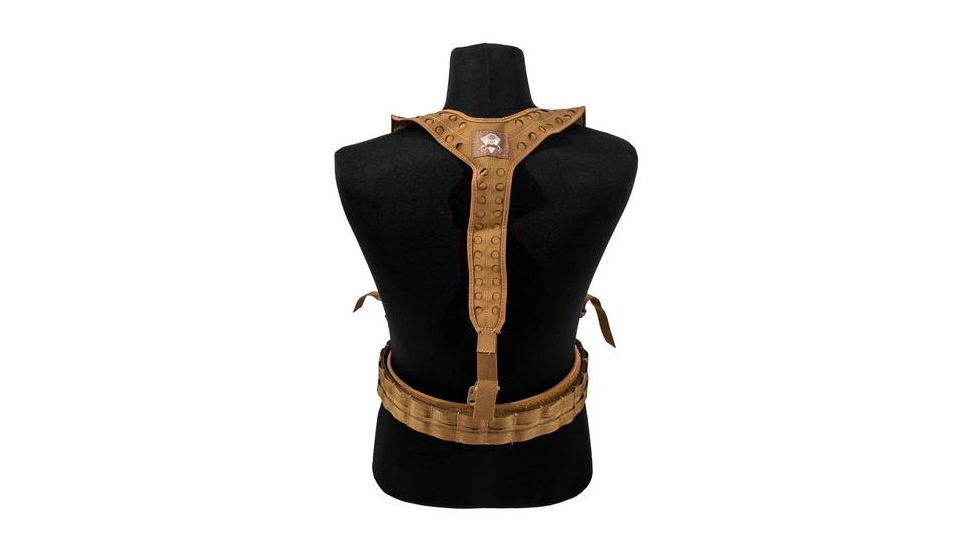 Grey Ghost Gear UGF 3-Point Battle Belt Suspenders, Hypalon, Coyote Brown 9036-14