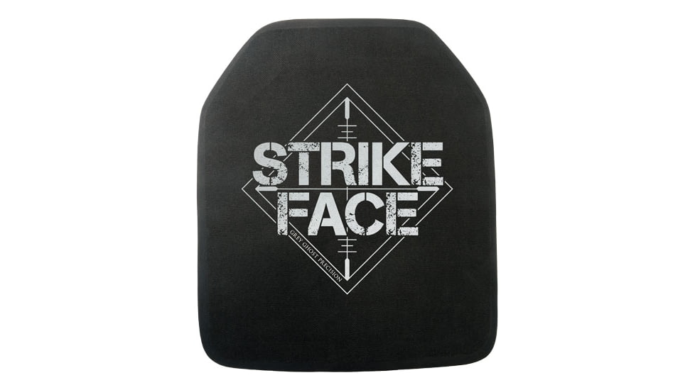 Grey Ghost Precision Level III+ Threat Certified Strike Face Plate, 1.2in Thick, 10x12in, 4.23lbs, Black, GGPMCL3P
