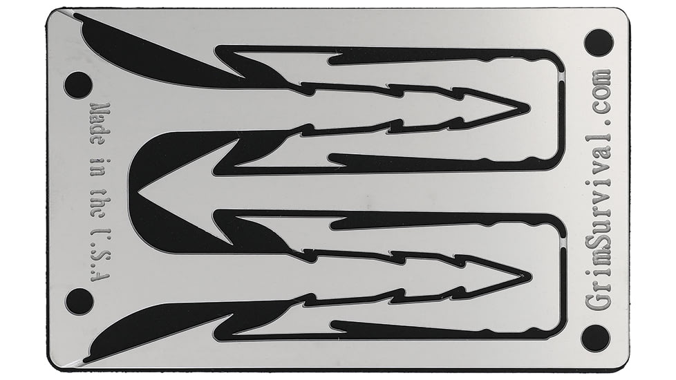 Grim Workshop Gigging Spear Card, Stainless Construction, 3.5in x 2in, GWGIGCRD