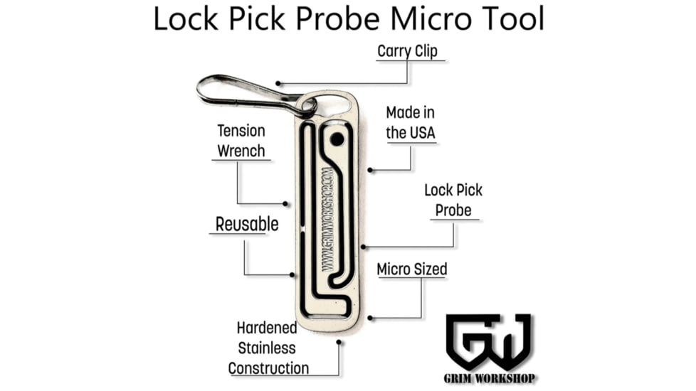 Grim Workshop Lock Pick Probe Micro Tool