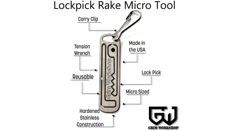 Grim Workshop Lock Pick Rake Micro Tool