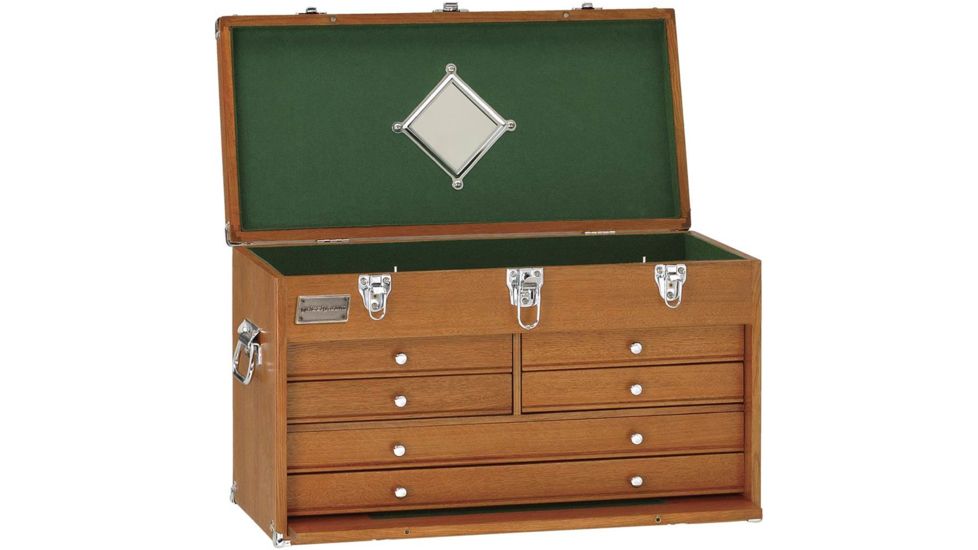 Grizzly Industrial 23in. Oak 6 Drawer Chest H7713