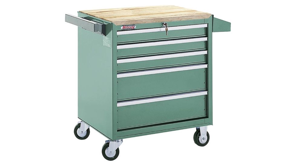 Grizzly Industrial 5 Drawer Roll-Cabinet w/ Ball Bearing Slides H0840