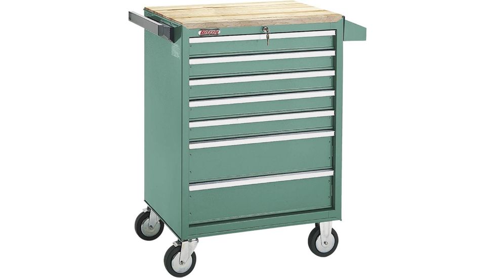 Grizzly Industrial 7 Drawer Roll-Cabinet w/ Ball Bearing Slides H0842