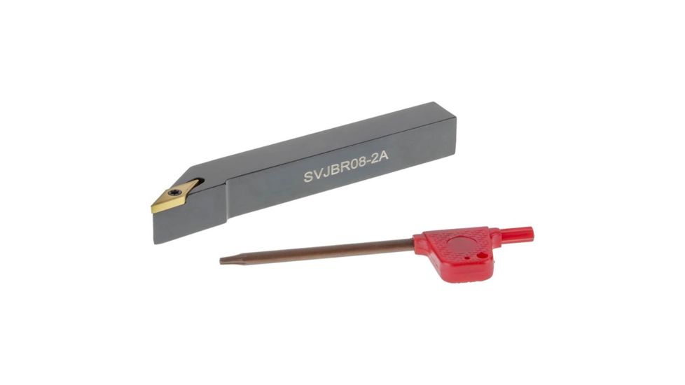 Grizzly Industrial Turning/Profiling Toolholder SVJBR 1/2in. x 3-1/2in., 3-Deg. Cutting Angle, RH T10850