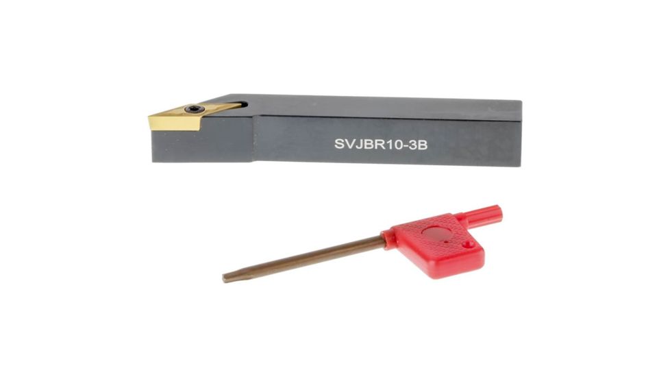 Grizzly Industrial Turning/Profiling Toolholder SVJBR 5/8in. x 4in., 3-Deg. Cutting Angle, RH T10851