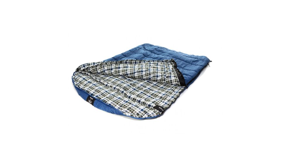 Grizzly Ripstop 2-Person -25 Degree Sleeping Bag, Blue, Large, 40013