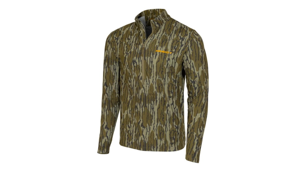 Gsm Muddy TR Lightweight Quarter Zip Long Sleeve Shirt Mossy Oak Bottomland S, MUD-LW-QZ-MOB-S