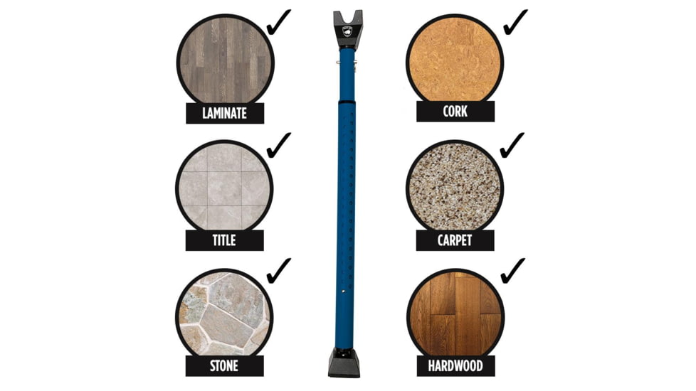 Guard Dog Security DoorKeeper Adjustable Door Security Bar, Blue, One Size, DS-GDDK-BL