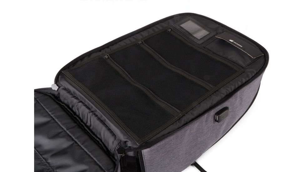 Guard Dog Security ProShield Smart Bulletproof Backpack 27L, Level IIIA, Gray, BP-GDPSM-GR