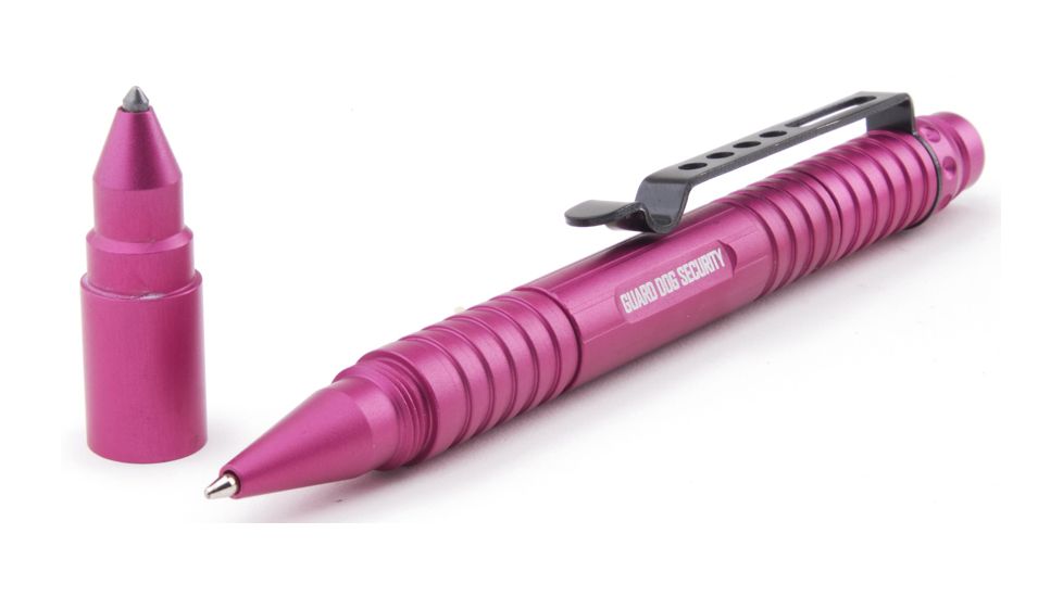 Guard Dog Security Tactical Pen w/ Tungsten Steel Pressure Tip and 30 Lumen Tactical Flashlight, Black TP-GDL1000BK