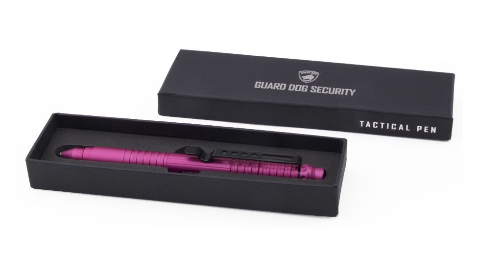 Guard Dog Security Tactical Pen w/ Tungsten Steel Pressure Tip and 30 Lumen Tactical Flashlight, Black TP-GDL1000BK