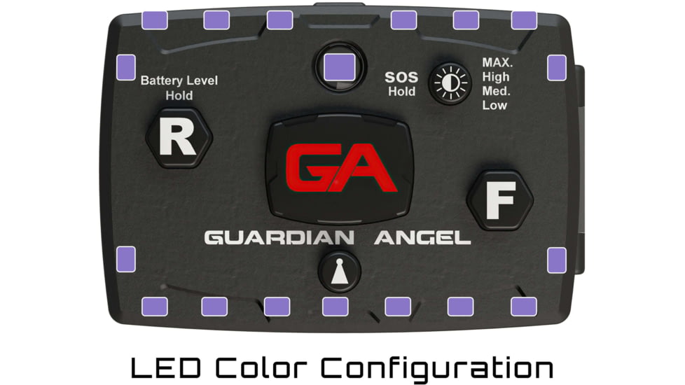 Guardian Angel All Infrared Elite Series, Black Casing, Infrared Front, Infrared Rear, Infra, ELT-IR