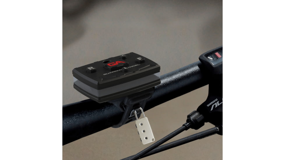 Guardian Angel Bike/Rail Rubber Strap Mount with Magnetic Mount, Black, ELT-BSM