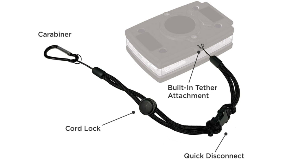 Guardian Angel Device Tether Attachment, Black, ELT-DT