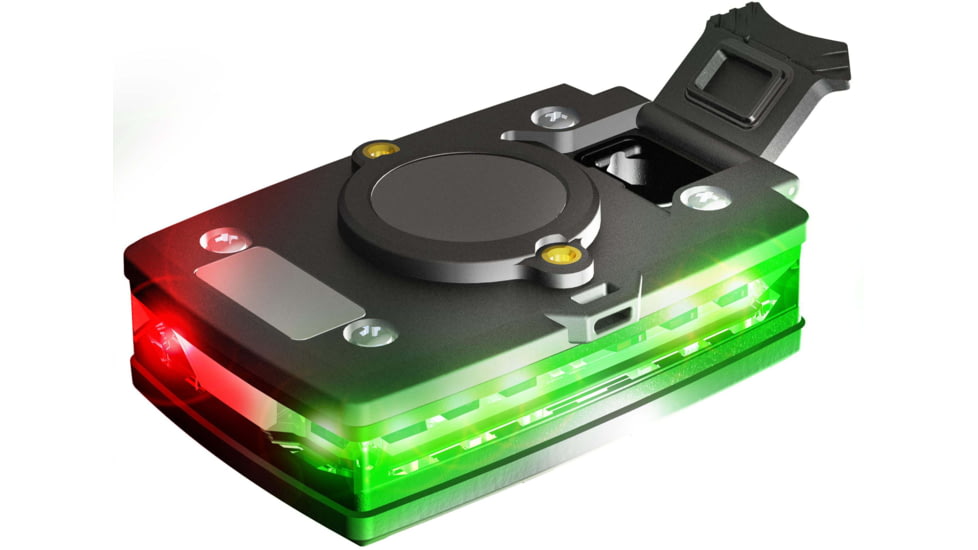 Guardian Angel Elite Series Wearable Safety Light, Black Casing, Red Front, Green Rear, White Top Light, White Work Light, ELT-R/G-2