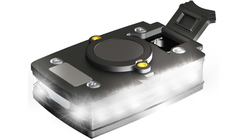 Guardian Angel Elite Series Wearable Safety Light, Black Casing, White Front, White Rear, White Top L, ELT-W/W-2