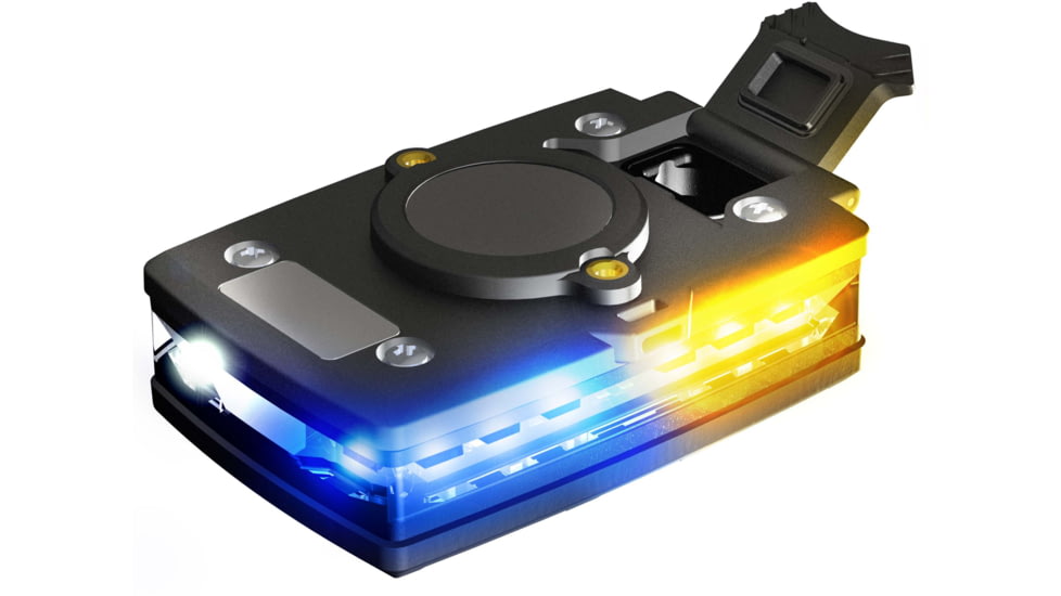 Guardian Angel Elite Series Wearable Safety Light, Black Casing, White Front, White Rear, White Top Light, Red Work Light, ELT-W/W