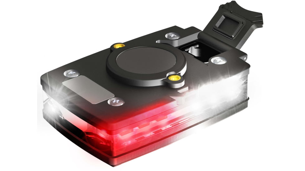 Guardian Angel Elite Series Wearable Safety Light, Black Casing, White Front, White/Red Split Rear, W, ELT-W/WR