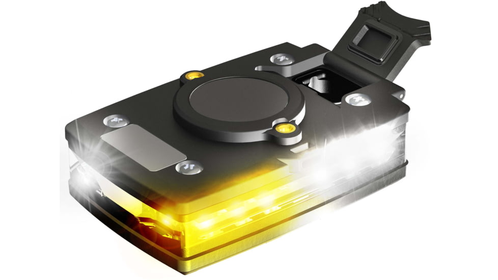 Guardian Angel Elite Series Wearable Safety Light, Black Casing, White Front, White/Yellow Split Rear, ELT-W/WY