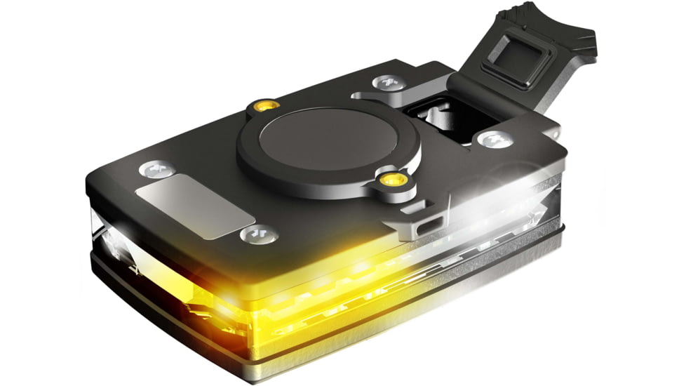 Guardian Angel Elite Series Wearable Safety Light, Black Casing, White/Yellow Split Front, White/Yellow Split Rear, White Top Light, White Work Light, ELT-WY/WY