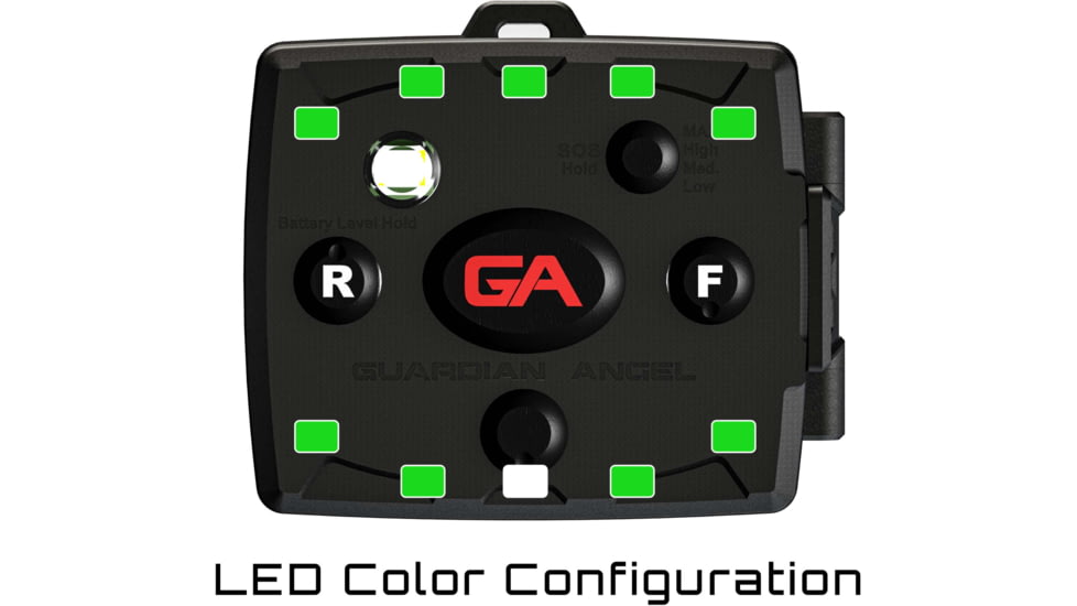Guardian Angel Micro Series Wearable Safety Light, Green/Green, MCR-G/G