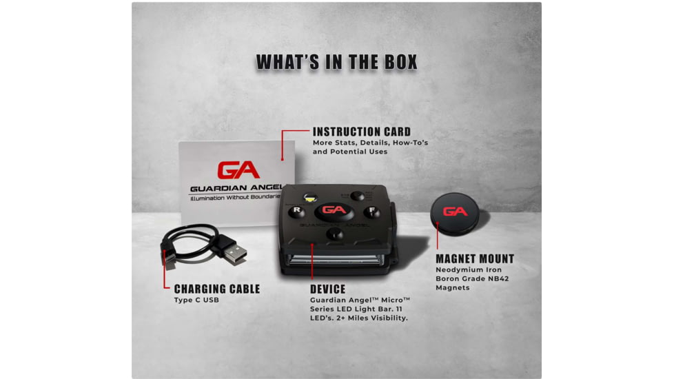 Guardian Angel Micro Series Wearable Safety Light, Green/Green, MCR-G/G