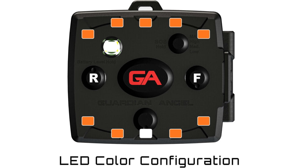 Guardian Angel Micro Series Wearable Safety Light, Orange/Orange, MCR-O/O