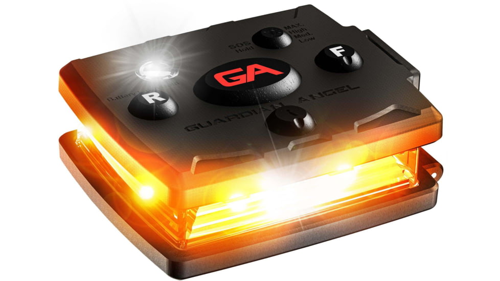 Guardian Angel Micro Series Wearable Safety Light, Orange/Orange, MCR-O/O