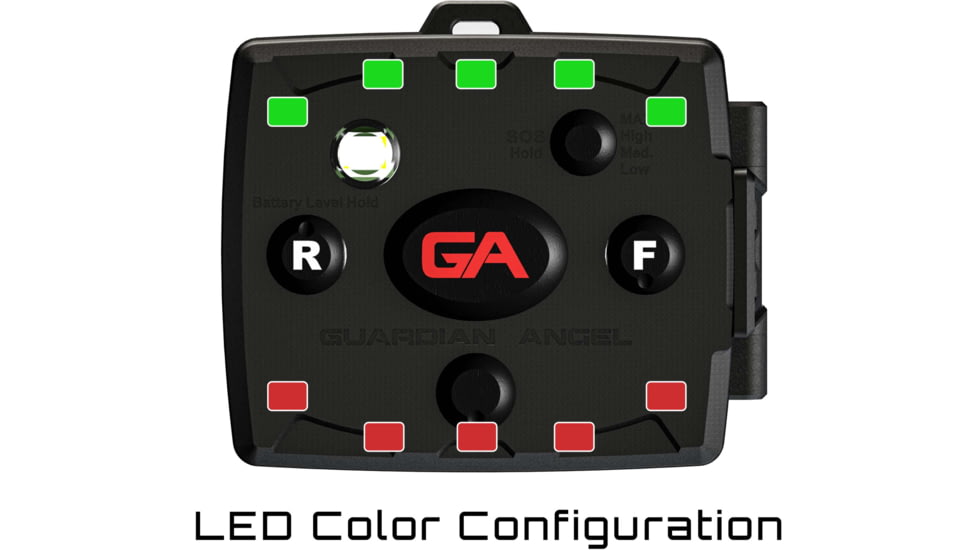 Guardian Angel Micro Series Wearable Safety Light, Red/Green, MCR-R/G