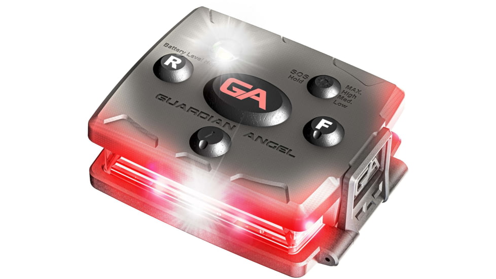 Guardian Angel Micro Series Wearable Safety Light, Red/Red, MCR-R/R