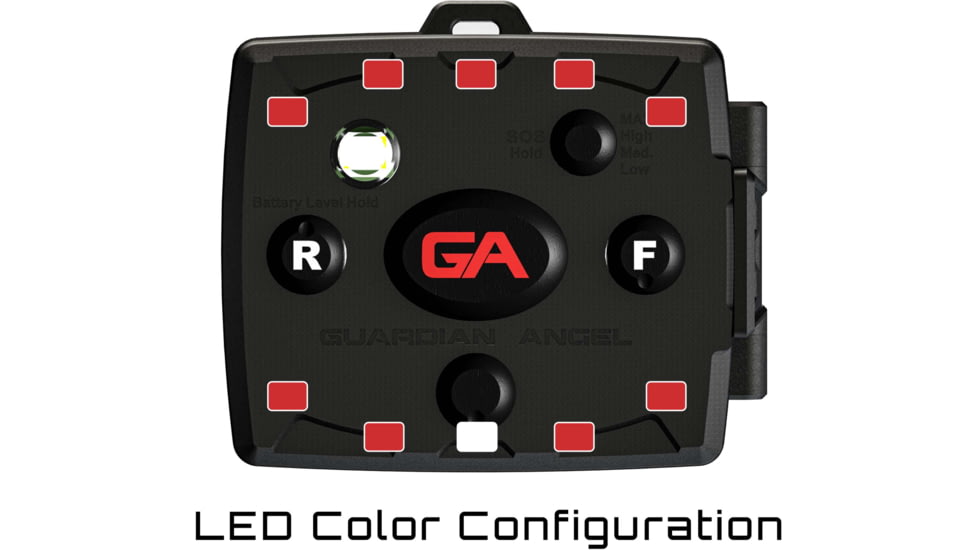 Guardian Angel Micro Series Wearable Safety Light, Red/Red, MCR-R/R