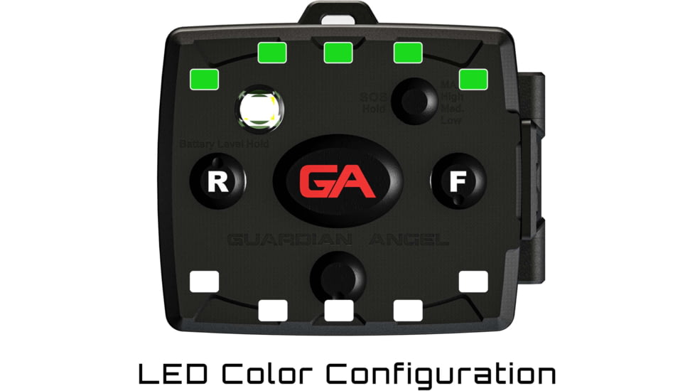 Guardian Angel Micro Series Wearable Safety Light, White/Green, MCR-W/G