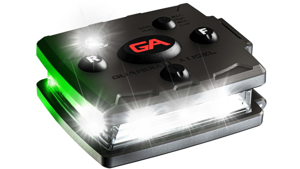 Guardian Angel Micro Series Wearable Safety Light, White/Green, MCR-W/G