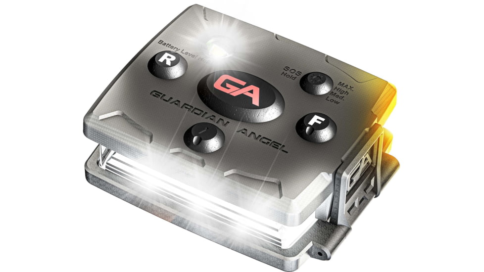 Guardian Angel Micro Series Wearable Safety Light, White Orange, MCR-W/O