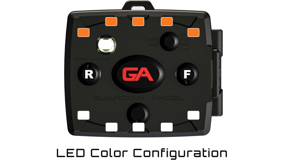 Guardian Angel Micro Series Wearable Safety Light, White Orange, MCR-W/O