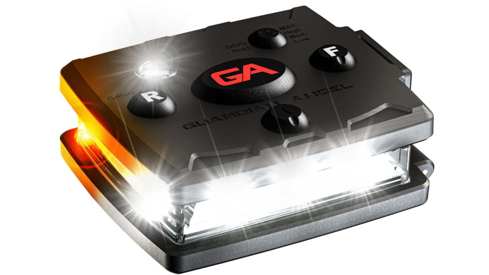 Guardian Angel Micro Series Wearable Safety Light, White Orange, MCR-W/O