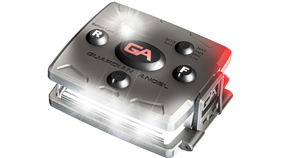 Guardian Angel Micro Series Wearable Safety Light, White/Red, MCR-W/R