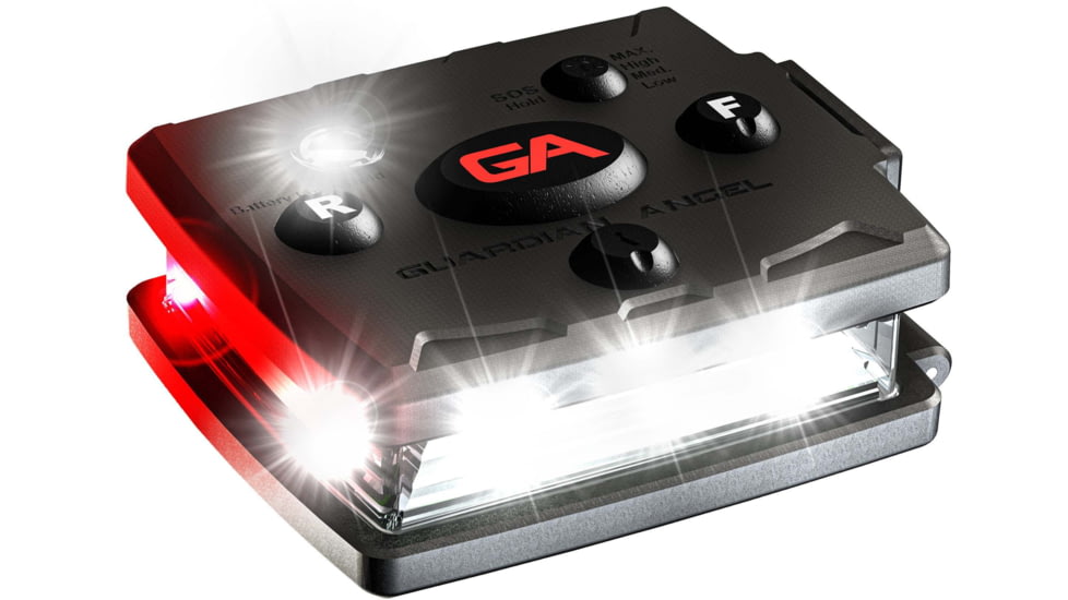 Guardian Angel Micro Series Wearable Safety Light, White/Red, MCR-W/R