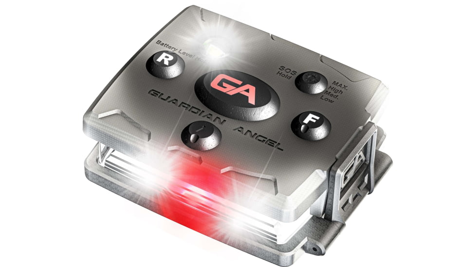 Guardian Angel Micro Series Wearable Safety Light, White/White, MCR-W/W