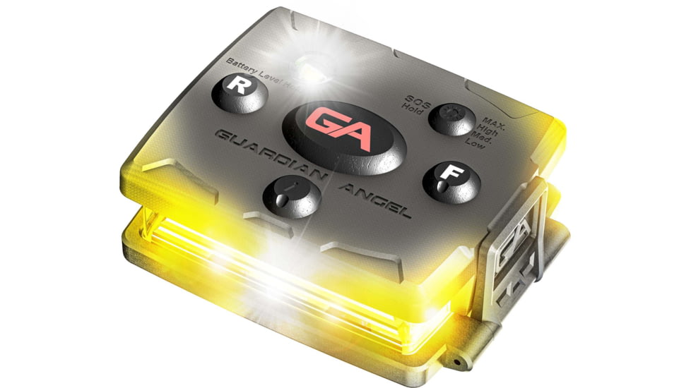 Guardian Angel Micro Series Wearable Safety Light, Yellow/Yellow, MCR-Y/Y