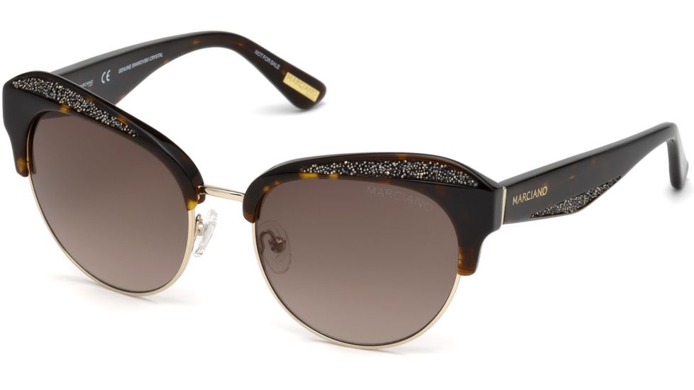 Guess By Marciano GM0777 Sunglasses - Dark Havana Frame Color, Gradient Brown Lens Color