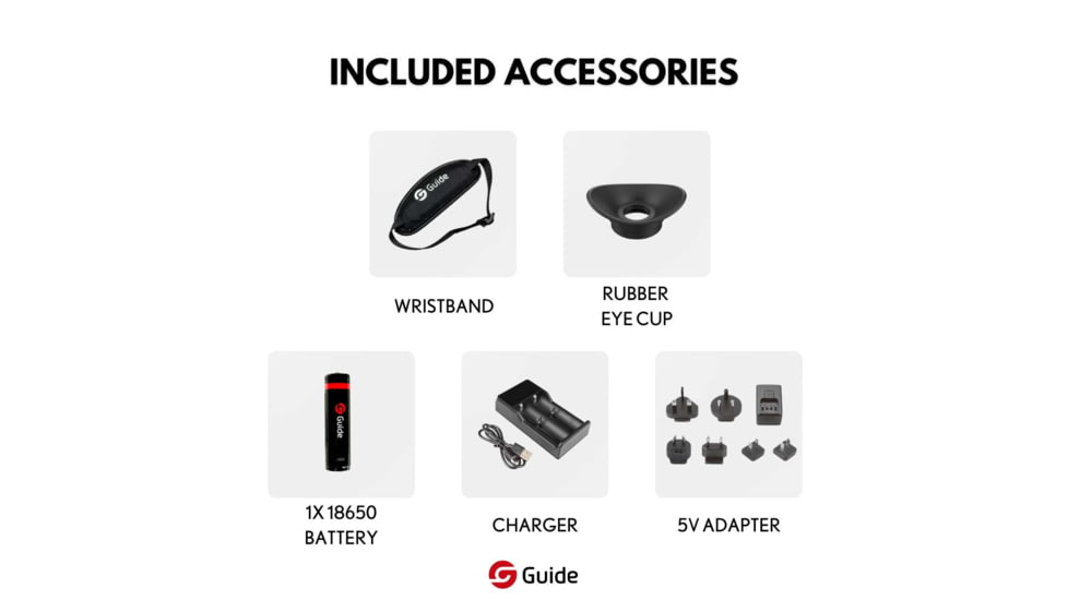 Guide USA TD633 LRF 2x35mm 30mm Tube Thermal Imaging Monoculars, 640x512, Black, TD633L