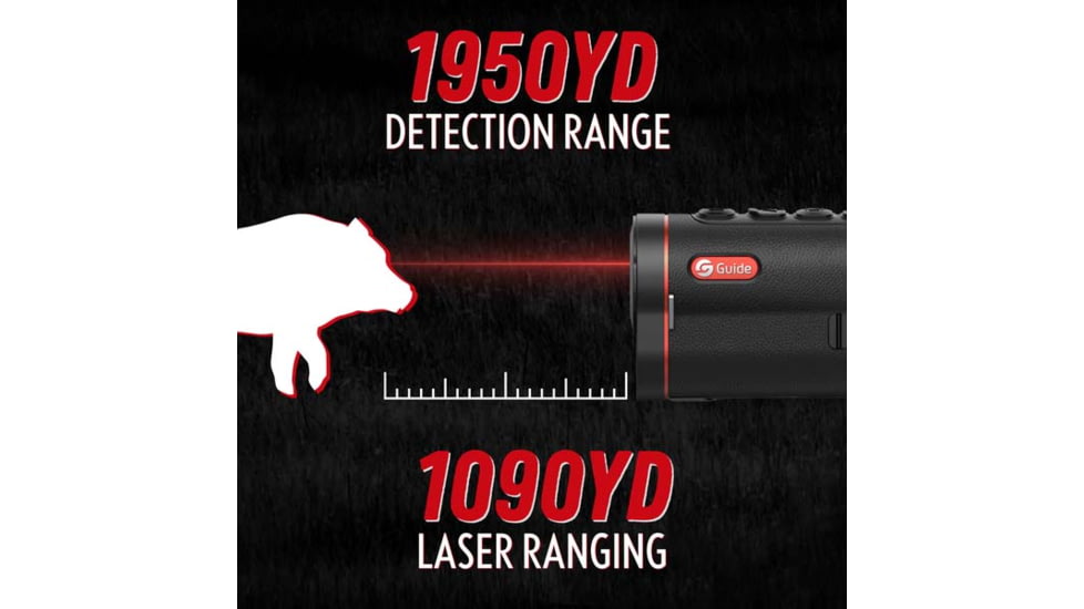 Guide USA TD633 LRF 2x35mm 30mm Tube Thermal Imaging Monoculars, 640x512, Black, TD633L