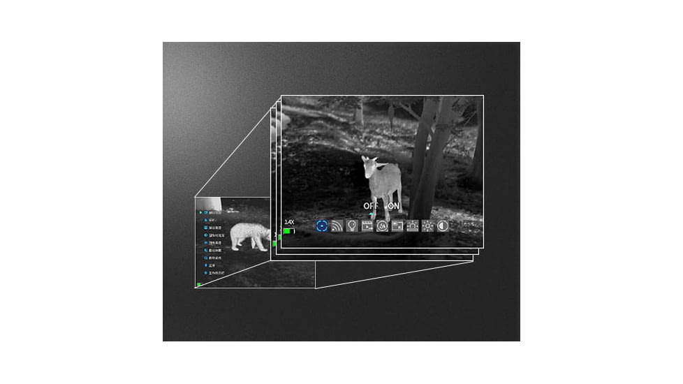 Guide USA TD LRF Series TD421 LRF 1.9-7.6x25mm Thermal Monocular, 384x288, Black, TD421LRF