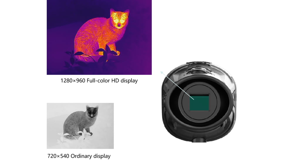 Guide USA TK Gen2 Series TK431 2.3-9.2x35mm Thermal Monocular, 400x300, Black, TK431