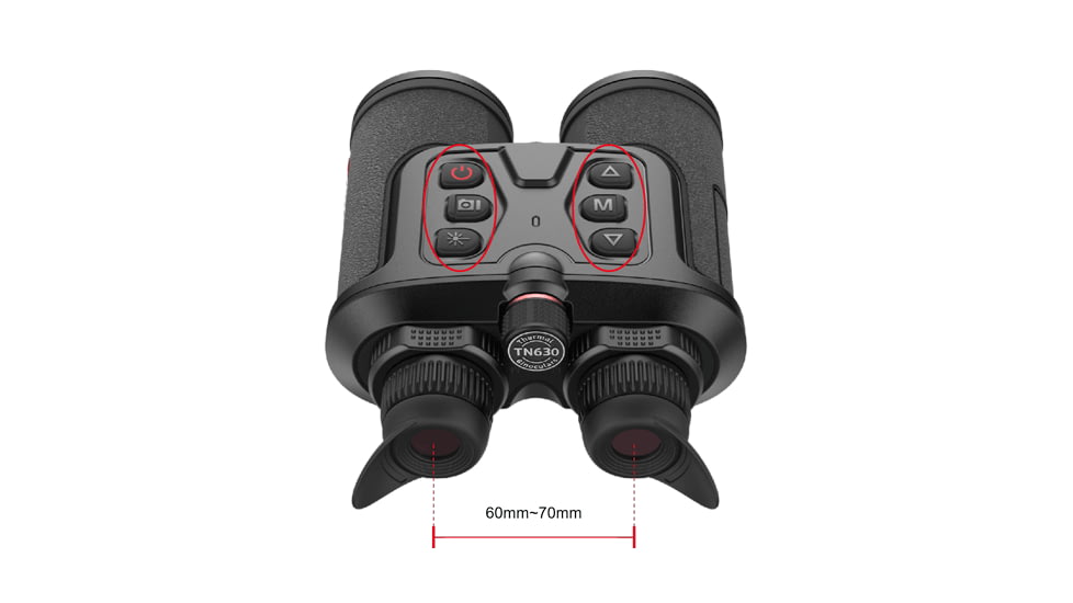 Guide USA TN series LRF TN630 2.0-16x30mm Thermal Binocular, 640x480, Black, TN630LRF