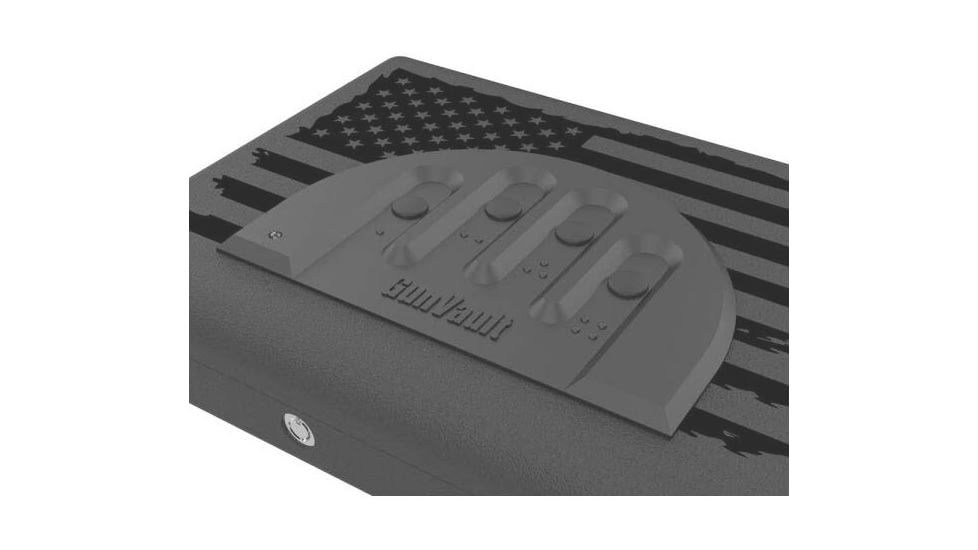 GunVault MicroVault MV500-F Special Flag Edition, Black, Medium, MV500F